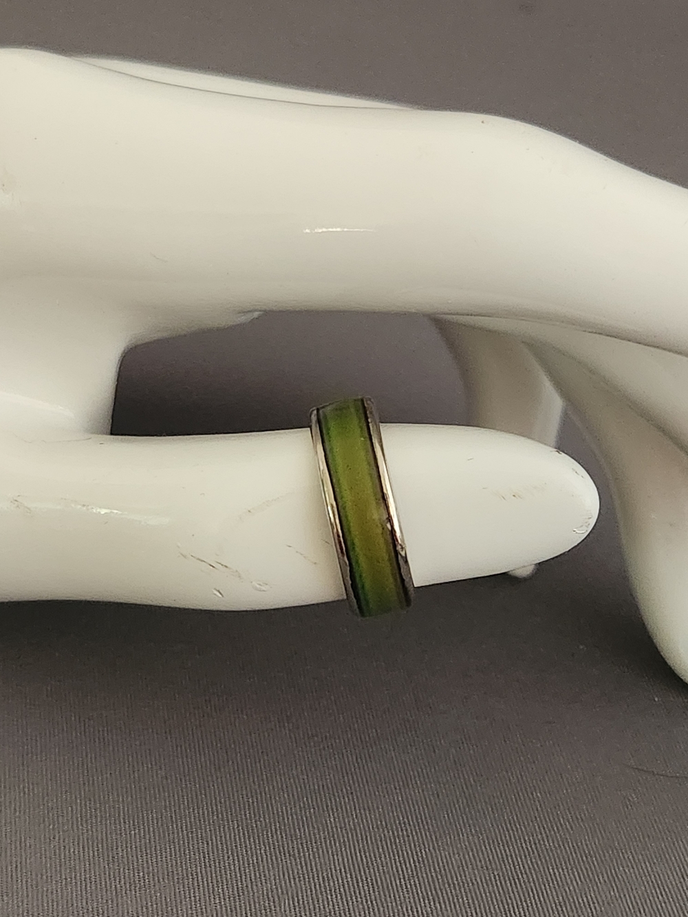 Green Enamel Band Mood Ring